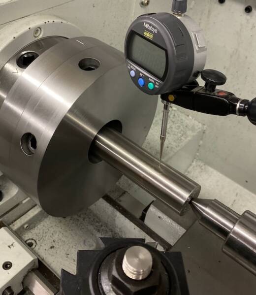 Checking the OD of the Barrel for concentricity